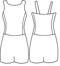 Low bodice tank bodice with side panel